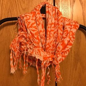 Orange & white scarf